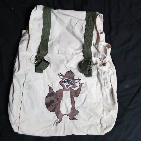 Vintage WWF Raccoon Ranger Backpack Hiking 1972 - Picture 1 of 5
